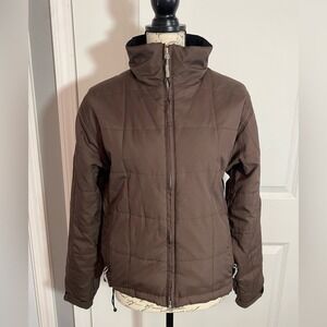 Marker Vintage Brown‎ Lightweight Quilted Puffer Ski Jacket w/ Pockets Small/S N
